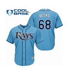 Youth Tampa Bay Rays #68 Jalen Beeks Authentic Light Blue Alternate 2 Cool Base Baseball Player Jersey Youth Tampa Bay Rays #68 Jalen Beeks Authentic Light Blue Alternate 2 Cool Base Baseball Player Jersey