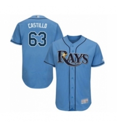 Men's Tampa Bay Rays #63 Diego Castillo Columbia Alternate Flex Base Authentic Collection Baseball Player Jersey