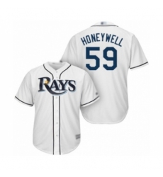 Youth Tampa Bay Rays #59 Brent Honeywell Authentic White Home Cool Base Baseball Player Jersey Youth Tampa Bay Rays #59 Brent Honeywell Authentic White Home Cool Base Baseball Player Jersey