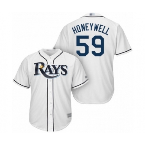 Youth Tampa Bay Rays #59 Brent Honeywell Authentic White Home Cool Base Baseball Player Jersey Youth Tampa Bay Rays #59 Brent Honeywell Authentic White Home Cool Base Baseball Player Jersey