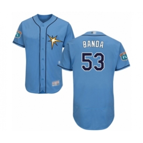 Men's Tampa Bay Rays #53 Anthony Banda Light Blue Flexbase Authentic Collection Baseball Player Jersey Men's Tampa Bay Rays #53 Anthony Banda Light Blue Flexbase Authentic Collection Baseball Player Jersey