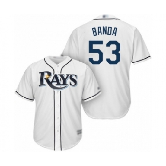 Youth Tampa Bay Rays #53 Anthony Banda Authentic White Home Cool Base Baseball Player Jersey Youth Tampa Bay Rays #53 Anthony Banda Authentic White Home Cool Base Baseball Player Jersey