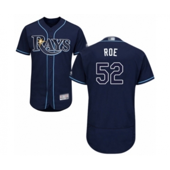 Men's Tampa Bay Rays #52 Chaz Roe Navy Blue Alternate Flex Base Authentic Collection Baseball Player Jersey Men's Tampa Bay Rays #52 Chaz Roe Navy Blue Alternate Flex Base Authentic Collection Baseball Player Jersey