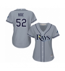 Women's Tampa Bay Rays #52 Chaz Roe Authentic Grey Road Cool Base Baseball Player Jersey Women's Tampa Bay Rays #52 Chaz Roe Authentic Grey Road Cool Base Baseball Player Jersey