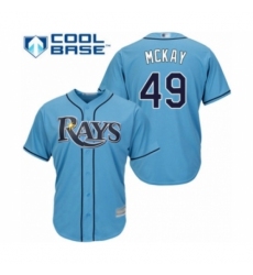 Youth Tampa Bay Rays #49 Brendan McKay Authentic Light Blue Alternate 2 Cool Base Baseball Player Jersey Youth Tampa Bay Rays #49 Brendan McKay Authentic Light Blue Alternate 2 Cool Base Baseball Player Jersey