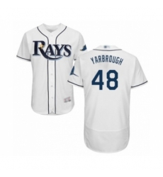 Men's Tampa Bay Rays #48 Ryan Yarbrough Home White Home Flex Base Authentic Collection Baseball Player Jersey Men's Tampa Bay Rays #48 Ryan Yarbrough Home White Home Flex Base Authentic Collection Baseball Player Jersey