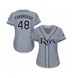 Women's Tampa Bay Rays #48 Ryan Yarbrough Authentic Grey Road Cool Base Baseball Player Jersey Women's Tampa Bay Rays #48 Ryan Yarbrough Authentic Grey Road Cool Base Baseball Player Jersey