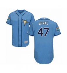 Men's Tampa Bay Rays #47 Oliver Drake Light Blue Flexbase Authentic Collection Baseball Player Jersey Men's Tampa Bay Rays #47 Oliver Drake Light Blue Flexbase Authentic Collection Baseball Player Jersey