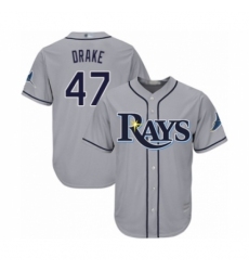 Youth Tampa Bay Rays #47 Oliver Drake Authentic Grey Road Cool Base Baseball Player Jersey Youth Tampa Bay Rays #47 Oliver Drake Authentic Grey Road Cool Base Baseball Player Jersey