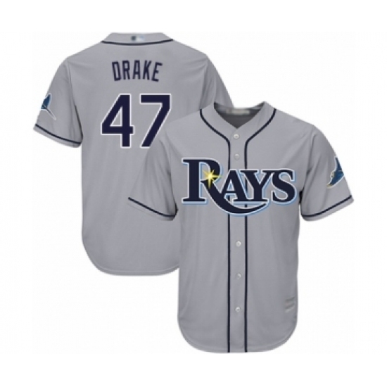 Youth Tampa Bay Rays #47 Oliver Drake Authentic Grey Road Cool Base Baseball Player Jersey Youth Tampa Bay Rays #47 Oliver Drake Authentic Grey Road Cool Base Baseball Player Jersey