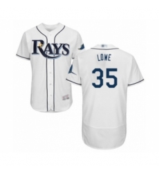 Men's Tampa Bay Rays #35 Nate Lowe Home White Home Flex Base Authentic Collection Baseball Player Jersey Men's Tampa Bay Rays #35 Nate Lowe Home White Home Flex Base Authentic Collection Baseball Player Jersey