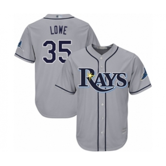 Youth Tampa Bay Rays #35 Nate Lowe Authentic Grey Road Cool Base Baseball Player Jersey Youth Tampa Bay Rays #35 Nate Lowe Authentic Grey Road Cool Base Baseball Player Jersey