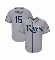 Youth Tampa Bay Rays #15 Emilio Pagan Authentic Grey Road Cool Base Baseball Player Jersey Youth Tampa Bay Rays #15 Emilio Pagan Authentic Grey Road Cool Base Baseball Player Jersey