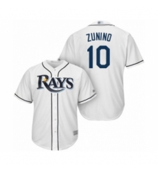 Youth Tampa Bay Rays #10 Mike Zunino Authentic White Home Cool Base Baseball Player Jersey Youth Tampa Bay Rays #10 Mike Zunino Authentic White Home Cool Base Baseball Player Jersey