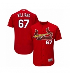 Men's St. Louis Cardinals #67 Justin Williams Red Alternate Flex Base Authentic Collection Baseball Player Jersey Men's St. Louis Cardinals #67 Justin Williams Red Alternate Flex Base Authentic Collection Baseball Player Jersey
