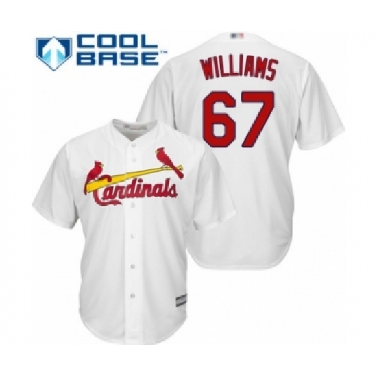 Youth St. Louis Cardinals #67 Justin Williams Authentic White Home Cool Base Baseball Player Jersey Youth St. Louis Cardinals #67 Justin Williams Authentic White Home Cool Base Baseball Player Jersey