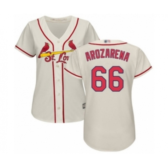 Women's St. Louis Cardinals #66 Randy Arozarena Authentic Cream Alternate Cool Base Baseball Player Jersey Women's St. Louis Cardinals #66 Randy Arozarena Authentic Cream Alternate Cool Base Baseball Player Jersey