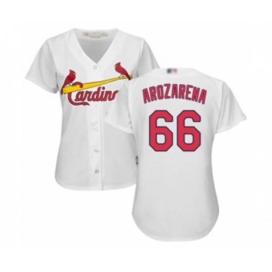 Women's St. Louis Cardinals #66 Randy Arozarena Authentic White Home Cool Base Baseball Player Jersey Women's St. Louis Cardinals #66 Randy Arozarena Authentic White Home Cool Base Baseball Player Jersey