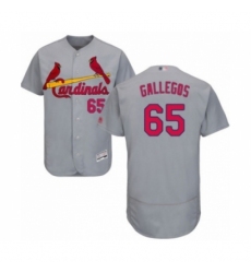 Men's St. Louis Cardinals #65 Giovanny Gallegos Grey Road Flex Base Authentic Collection Baseball Player Jersey Men's St. Louis Cardinals #65 Giovanny Gallegos Grey Road Flex Base Authentic Collection Baseball Player Jersey