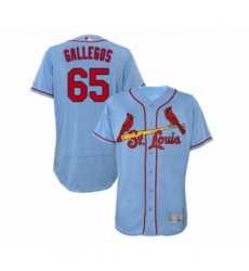 Men's St. Louis Cardinals #65 Giovanny Gallegos Light Blue Alternate Flex Base Authentic Collection Baseball Player Jersey