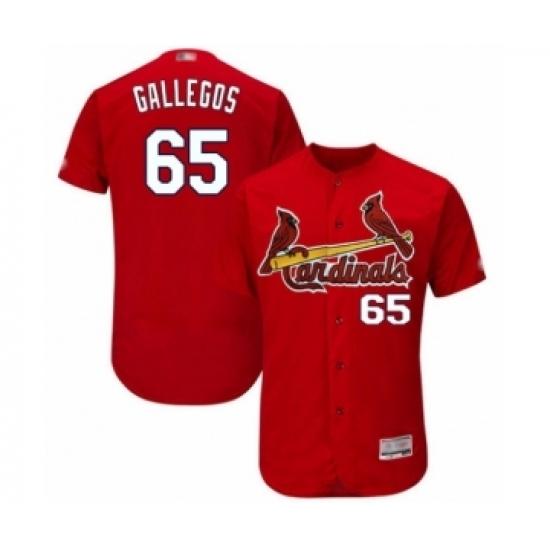 Men's St. Louis Cardinals #65 Giovanny Gallegos Red Alternate Flex Base Authentic Collection Baseball Player Jersey Men's St. Louis Cardinals #65 Giovanny Gallegos Red Alternate Flex Base Authentic Collection Baseball Player Jersey