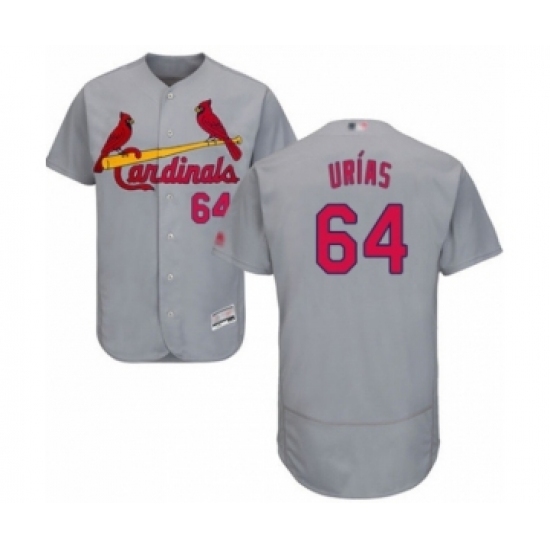 Men's St. Louis Cardinals #64 Ramon Urias Grey Road Flex Base Authentic Collection Baseball Player Jersey Men's St. Louis Cardinals #64 Ramon Urias Grey Road Flex Base Authentic Collection Baseball Player Jersey