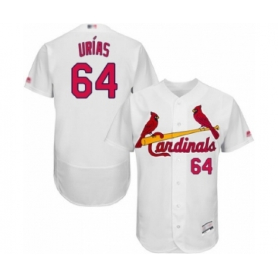 Men's St. Louis Cardinals #64 Ramon Urias White Home Flex Base Authentic Collection Baseball Player Jersey Men's St. Louis Cardinals #64 Ramon Urias White Home Flex Base Authentic Collection Baseball Player Jersey