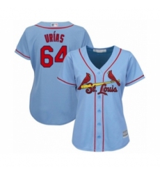 Women's St. Louis Cardinals #64 Ramon Urias Authentic Light Blue Alternate Cool Base Baseball Player Jersey Women's St. Louis Cardinals #64 Ramon Urias Authentic Light Blue Alternate Cool Base Baseball Player Jersey