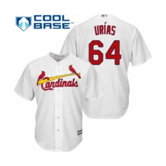 Youth St. Louis Cardinals #64 Ramon Urias Authentic White Home Cool Base Baseball Player Jersey Youth St. Louis Cardinals #64 Ramon Urias Authentic White Home Cool Base Baseball Player Jersey
