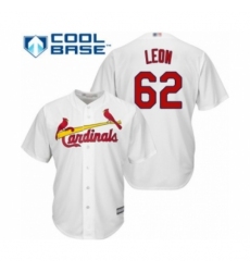 Youth St. Louis Cardinals #62 Daniel Ponce de Leon Authentic White Home Cool Base Baseball Player Jersey