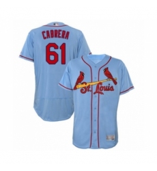 Men's St. Louis Cardinals #61 Genesis Cabrera Light Blue Alternate Flex Base Authentic Collection Baseball Player Jersey