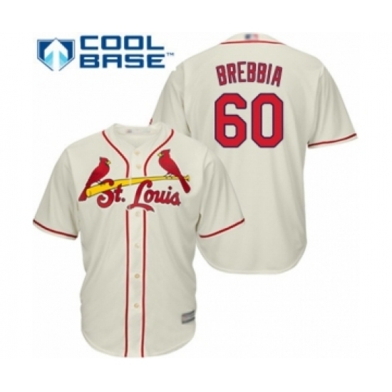 Youth St. Louis Cardinals #60 John Brebbia Authentic Cream Alternate Cool Base Baseball Player Jersey Youth St. Louis Cardinals #60 John Brebbia Authentic Cream Alternate Cool Base Baseball Player Jersey