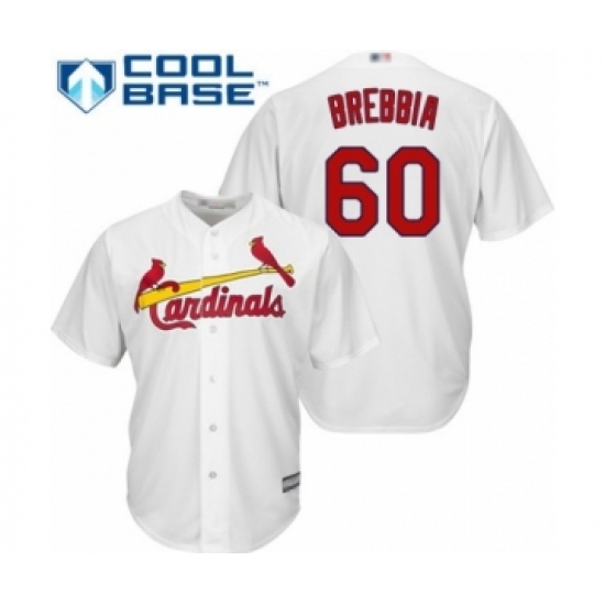 Youth St. Louis Cardinals #60 John Brebbia Authentic White Home Cool Base Baseball Player Jersey Youth St. Louis Cardinals #60 John Brebbia Authentic White Home Cool Base Baseball Player Jersey