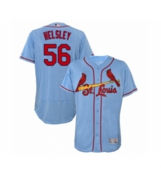 Men's St. Louis Cardinals #56 Ryan Helsley Light Blue Alternate Flex Base Authentic Collection Baseball Player Jersey Men's St. Louis Cardinals #56 Ryan Helsley Light Blue Alternate Flex Base Authentic Collection Baseball Player Jersey