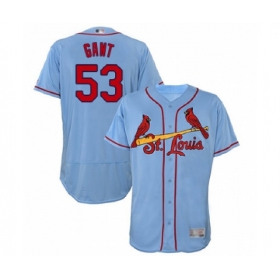 Men's St. Louis Cardinals #53 John Gant Light Blue Alternate Flex Base Authentic Collection Baseball Player Jersey Men's St. Louis Cardinals #53 John Gant Light Blue Alternate Flex Base Authentic Collection Baseball Player Jersey