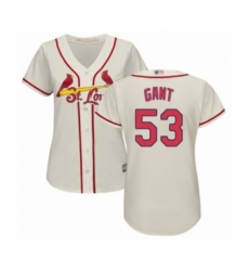 Women's St. Louis Cardinals #53 John Gant Authentic Cream Alternate Cool Base Baseball Player Jersey Women's St. Louis Cardinals #53 John Gant Authentic Cream Alternate Cool Base Baseball Player Jersey