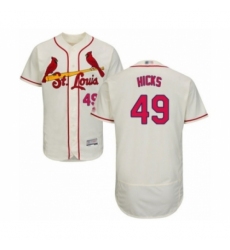 Men's St. Louis Cardinals #49 Jordan Hicks Cream Alternate Flex Base Authentic Collection Baseball Player Jersey Men's St. Louis Cardinals #49 Jordan Hicks Cream Alternate Flex Base Authentic Collection Baseball Player Jersey