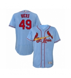 Men's St. Louis Cardinals #49 Jordan Hicks Light Blue Alternate Flex Base Authentic Collection Baseball Player Jersey Men's St. Louis Cardinals #49 Jordan Hicks Light Blue Alternate Flex Base Authentic Collection Baseball Player Jersey