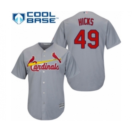 Youth St. Louis Cardinals #49 Jordan Hicks Authentic Grey Road Cool Base Baseball Player Jersey Youth St. Louis Cardinals #49 Jordan Hicks Authentic Grey Road Cool Base Baseball Player Jersey