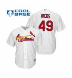 Youth St. Louis Cardinals #49 Jordan Hicks Authentic White Home Cool Base Baseball Player Jersey Youth St. Louis Cardinals #49 Jordan Hicks Authentic White Home Cool Base Baseball Player Jersey