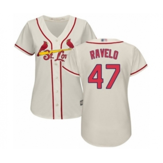 Women's St. Louis Cardinals #47 Rangel Ravelo Authentic Cream Alternate Cool Base Baseball Player Jerseyey Women's St. Louis Cardinals #47 Rangel Ravelo Authentic Cream Alternate Cool Base Baseball Player Jerseyey