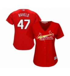 Women's St. Louis Cardinals #47 Rangel Ravelo Authentic Red Alternate Cool Base Baseball Player Jersey Women's St. Louis Cardinals #47 Rangel Ravelo Authentic Red Alternate Cool Base Baseball Player Jersey
