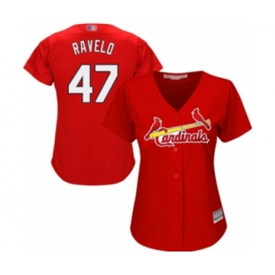 Women's St. Louis Cardinals #47 Rangel Ravelo Authentic Red Alternate Cool Base Baseball Player Jersey Women's St. Louis Cardinals #47 Rangel Ravelo Authentic Red Alternate Cool Base Baseball Player Jersey