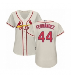 Women's St. Louis Cardinals #44 Junior Fernandez Authentic Cream Alternate Cool Base Baseball Player Jersey Women's St. Louis Cardinals #44 Junior Fernandez Authentic Cream Alternate Cool Base Baseball Player Jersey