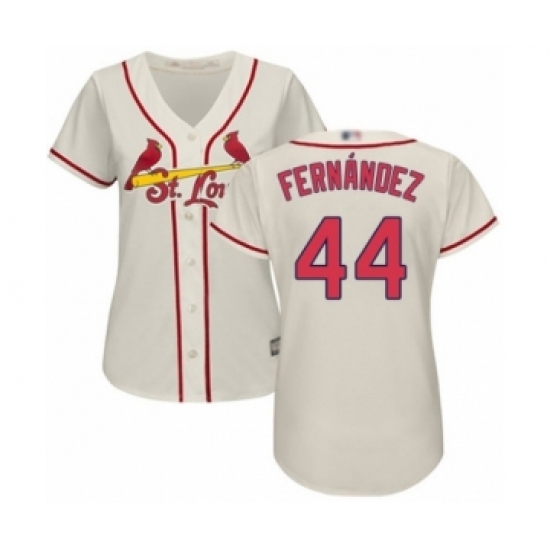 Women's St. Louis Cardinals #44 Junior Fernandez Authentic Cream Alternate Cool Base Baseball Player Jersey Women's St. Louis Cardinals #44 Junior Fernandez Authentic Cream Alternate Cool Base Baseball Player Jersey