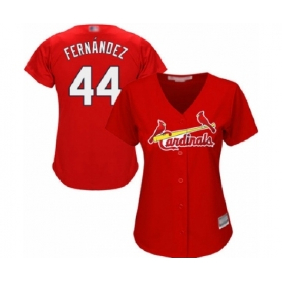 Women's St. Louis Cardinals #44 Junior Fernandez Authentic Red Alternate Cool Base Baseball Player Jersey Women's St. Louis Cardinals #44 Junior Fernandez Authentic Red Alternate Cool Base Baseball Player Jersey
