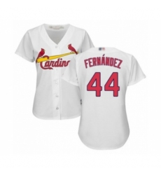 Women's St. Louis Cardinals #44 Junior Fernandez Authentic White Home Cool Base Baseball Player Jersey Women's St. Louis Cardinals #44 Junior Fernandez Authentic White Home Cool Base Baseball Player Jersey