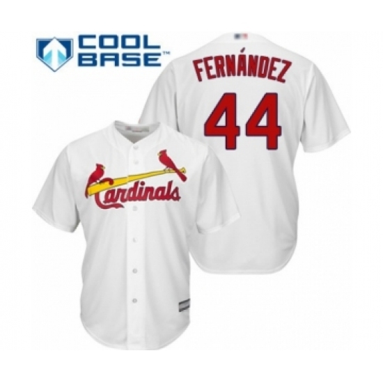 Youth St. Louis Cardinals #44 Junior Fernandez Authentic White Home Cool Base Baseball Player Jersey Youth St. Louis Cardinals #44 Junior Fernandez Authentic White Home Cool Base Baseball Player Jersey