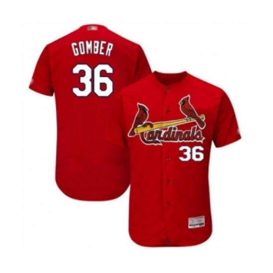 Men's St. Louis Cardinals #36 Austin Gomber Red Alternate Flex Base Authentic Collection Baseball Player Jersey Men's St. Louis Cardinals #36 Austin Gomber Red Alternate Flex Base Authentic Collection Baseball Player Jersey