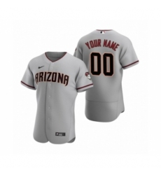 Men's Arizona Diamondbacks Custom Nike Gray Authentic 2020 Road Jersey